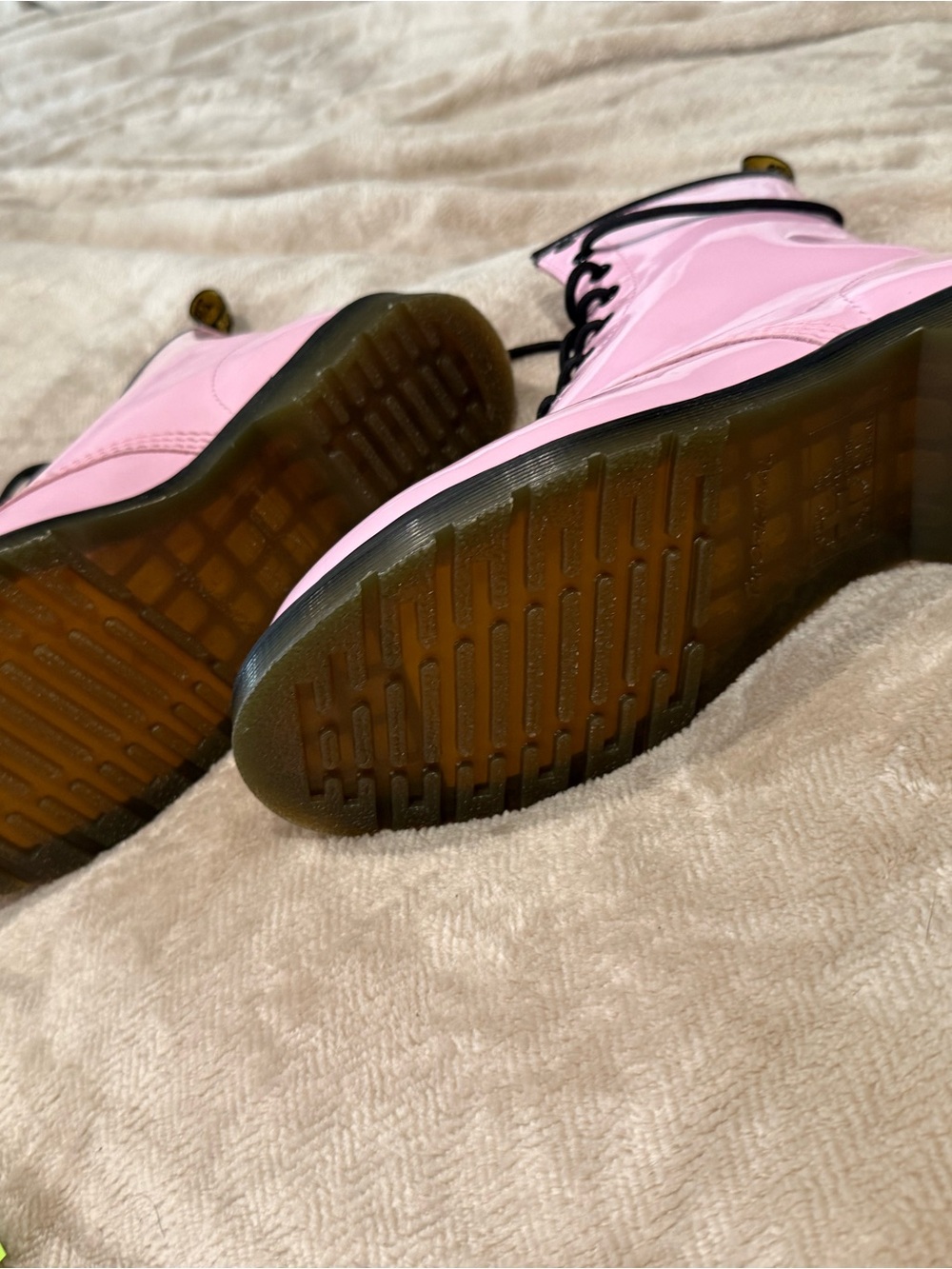 Dr. Martens Pink Lace-Up Platform Ankle Boots